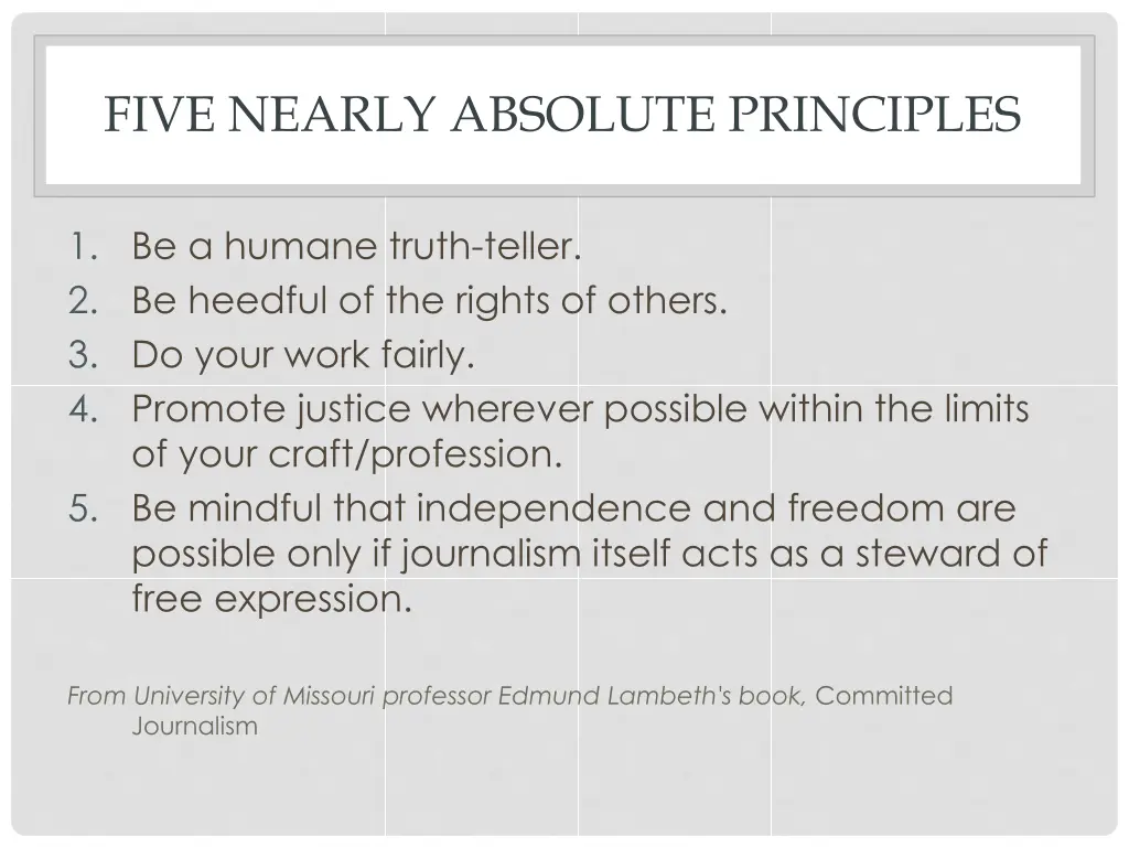 five nearly absolute principles