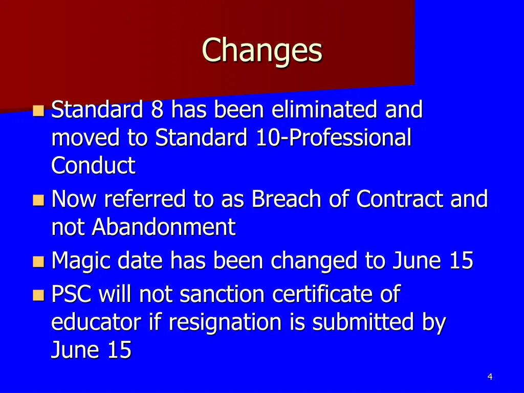 changes