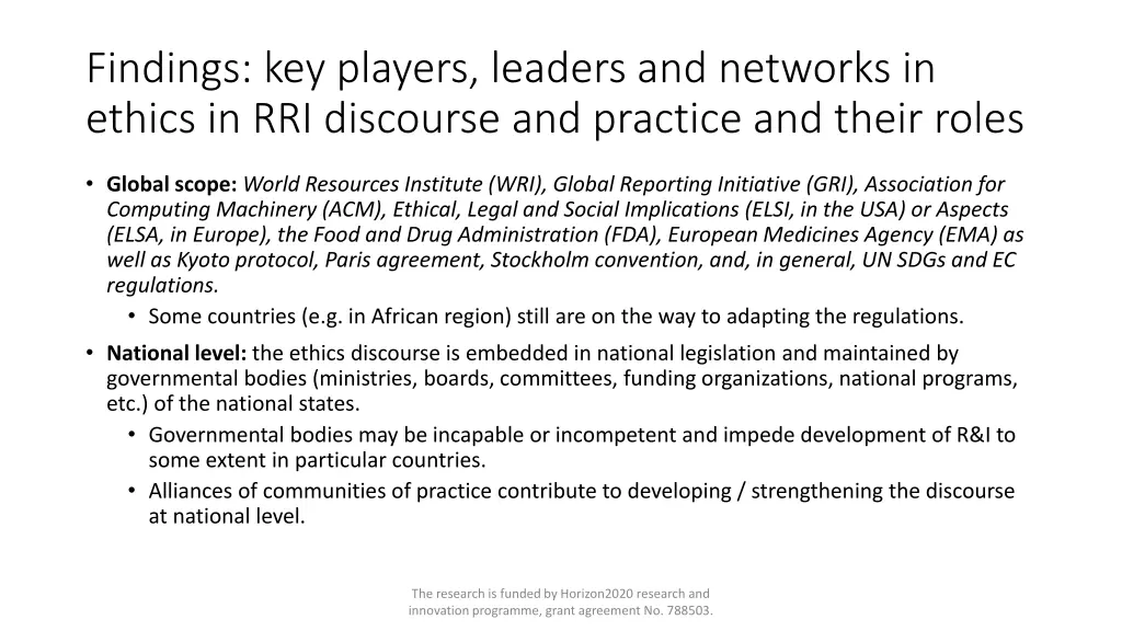 findings key players leaders and networks