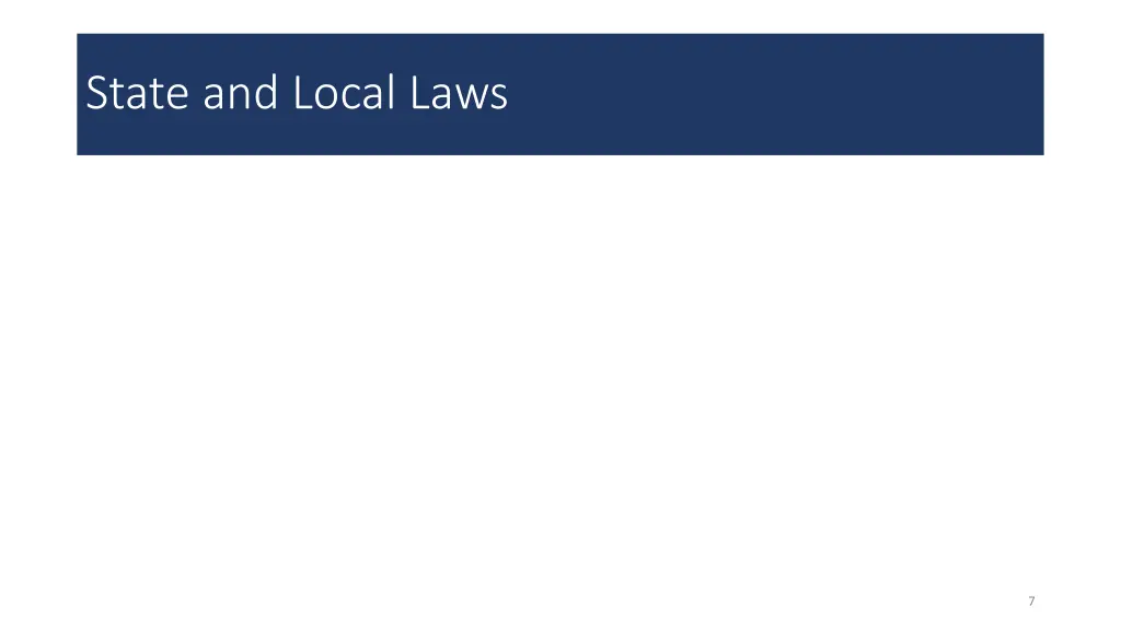 state and local laws