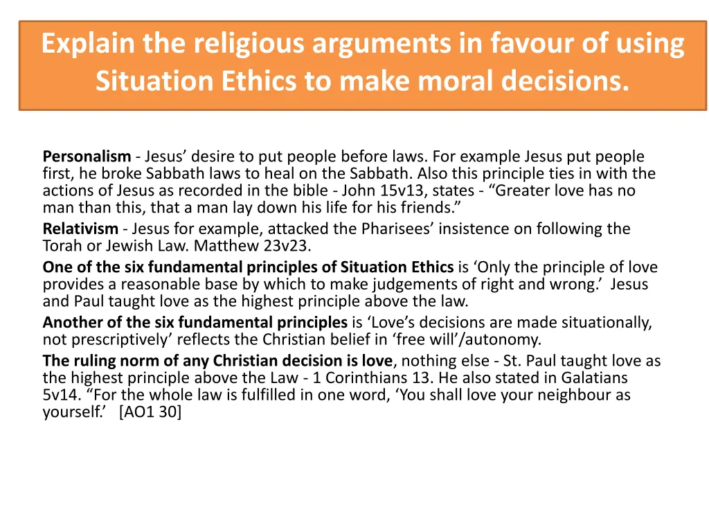 explain the religious arguments in favour