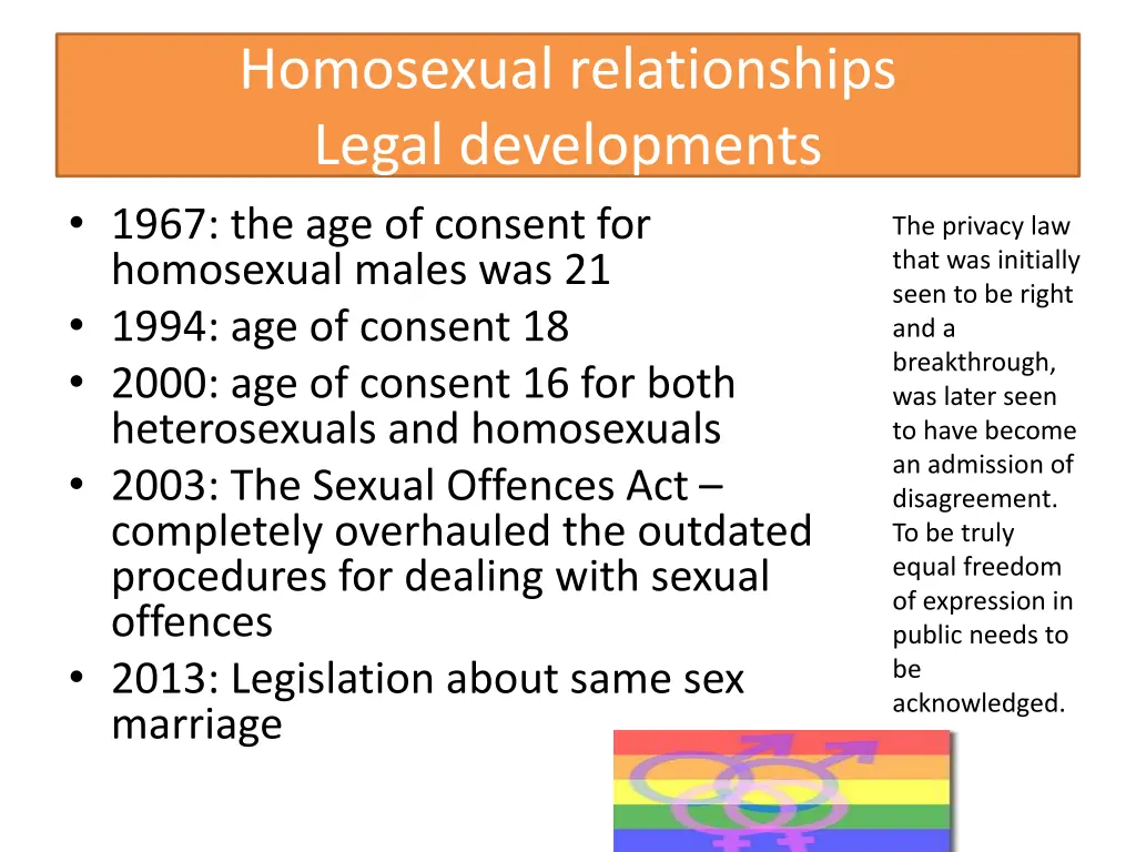 homosexual relationships legal developments