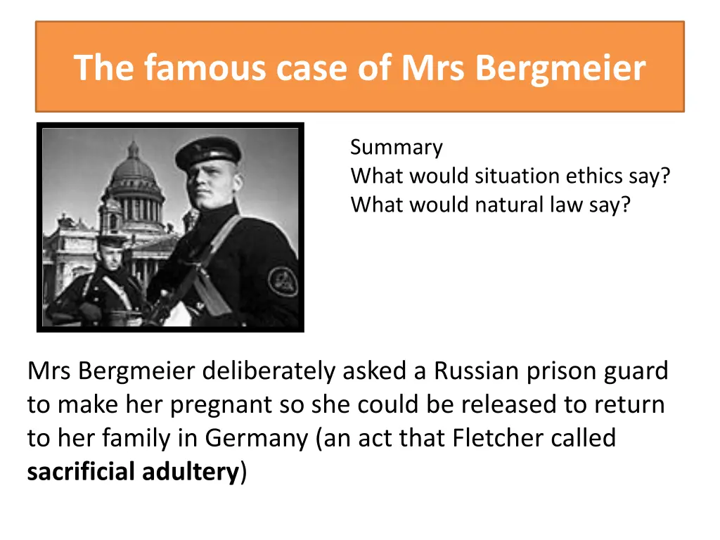 the famous case of mrs bergmeier