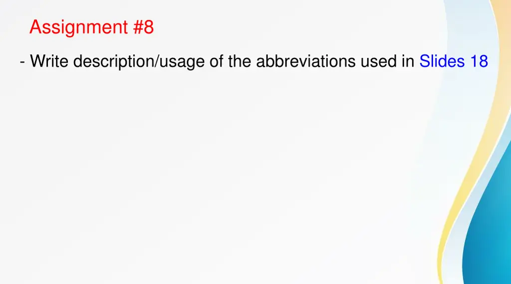 assignment 8