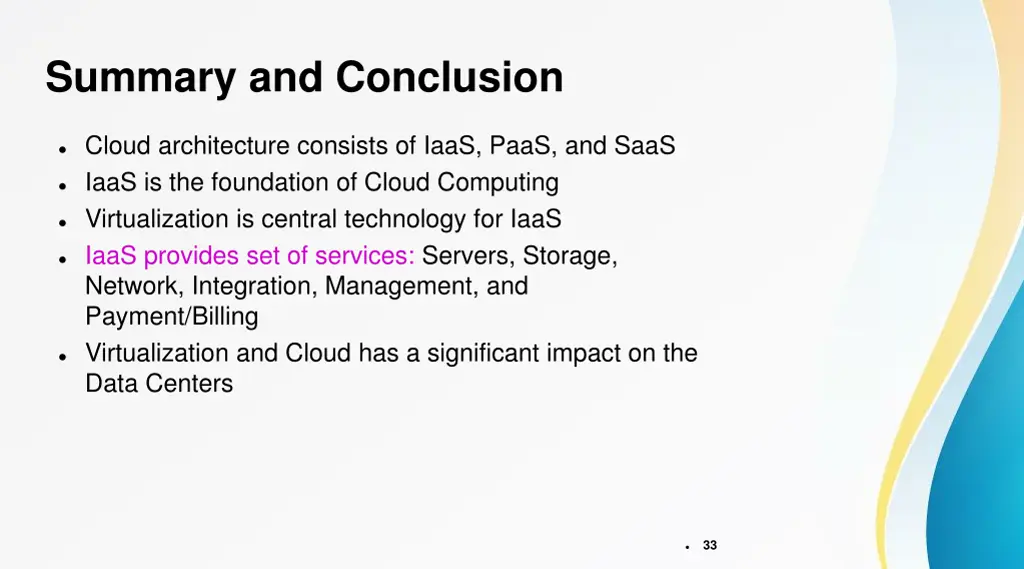 summary and conclusion