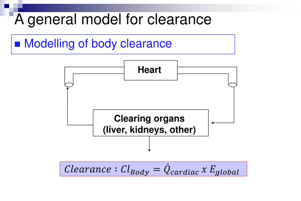 a general model for clearance 6