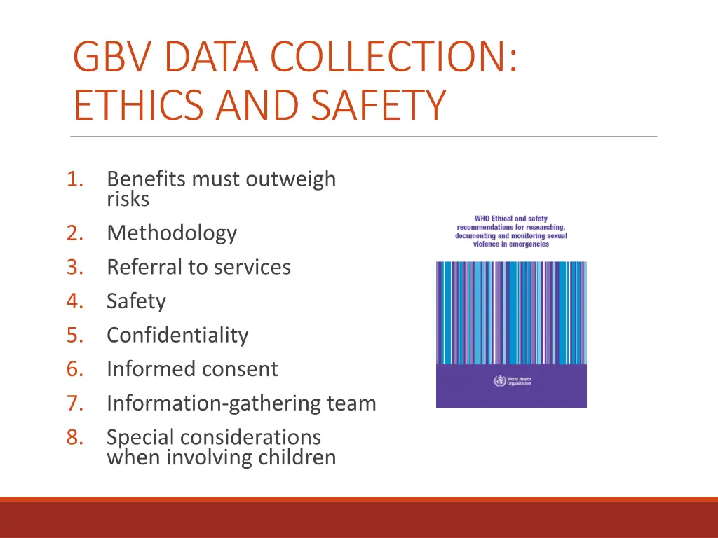 gbv data collection ethics and safety