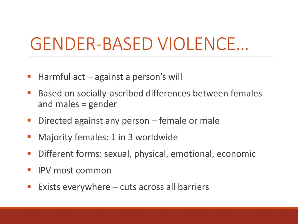 gender based violence