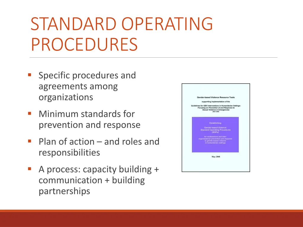standard operating procedures