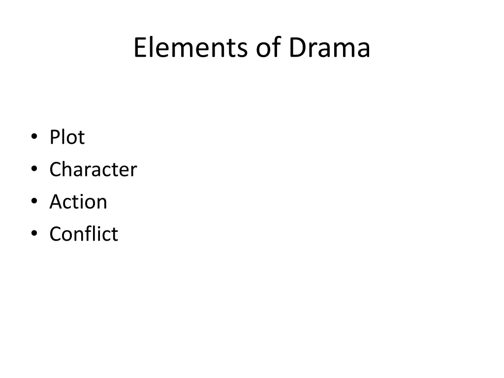 elements of drama