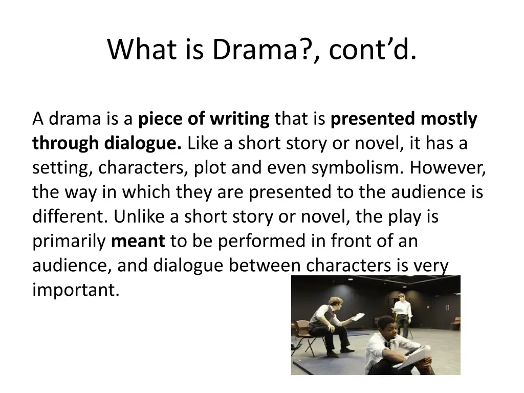 what is drama cont d