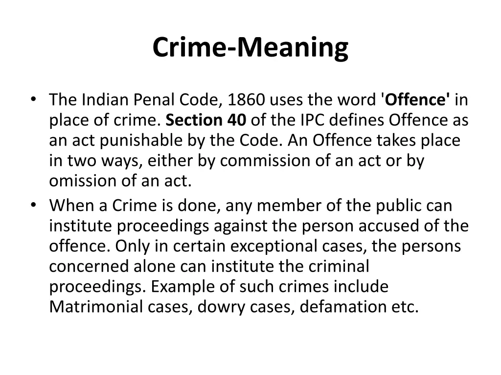 crime meaning