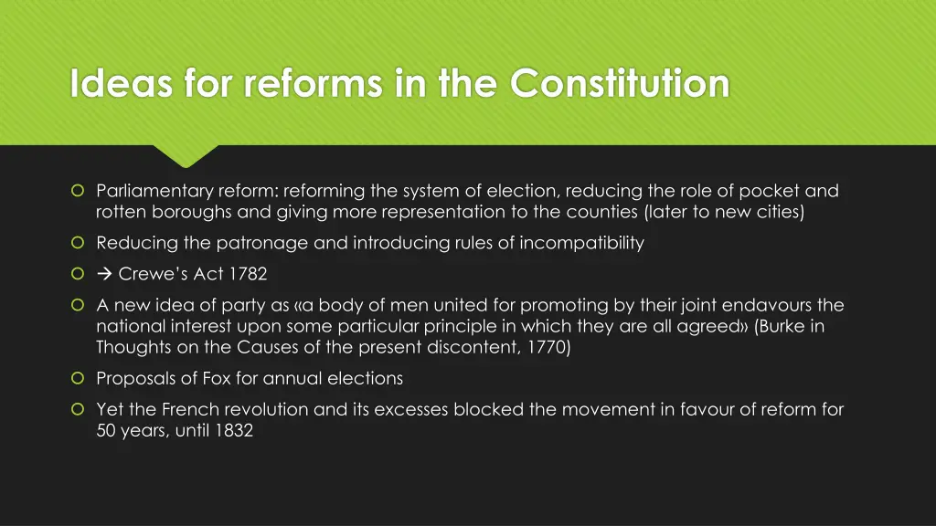 ideas for reforms in the constitution