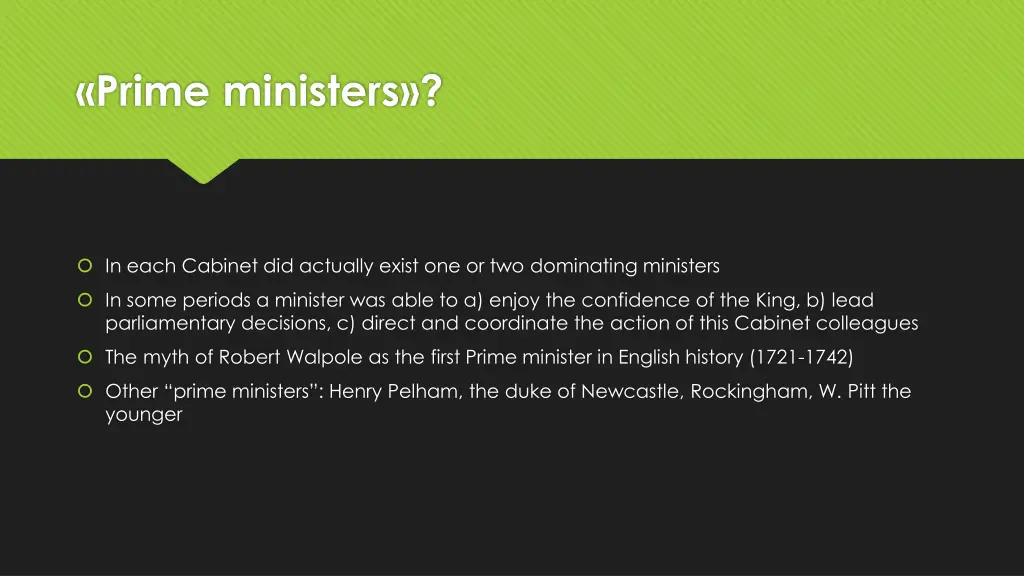 prime ministers