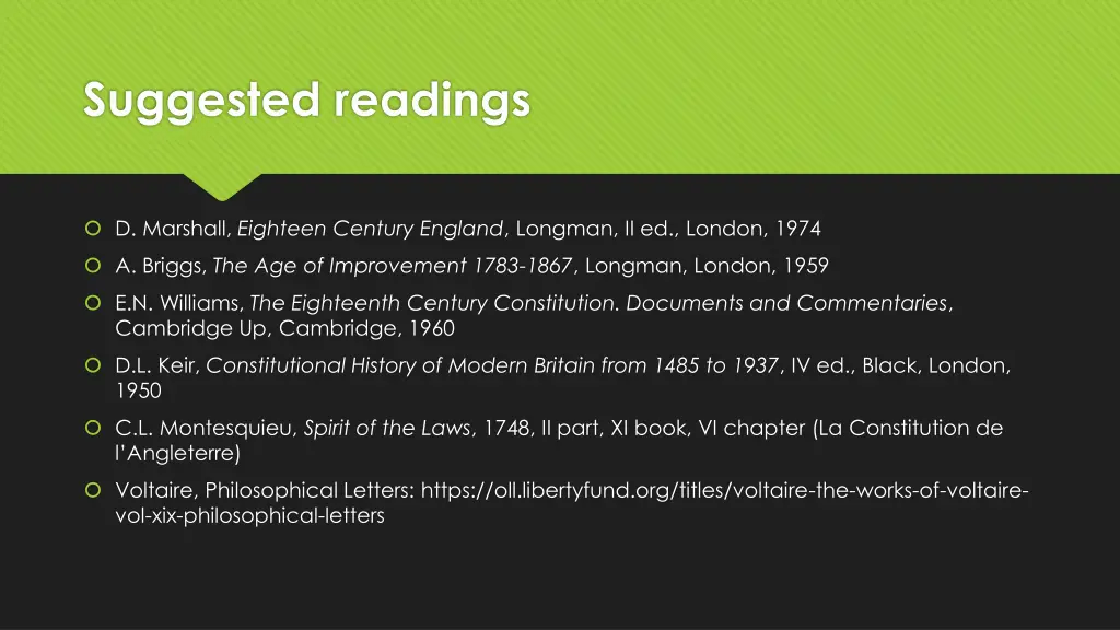 suggested readings