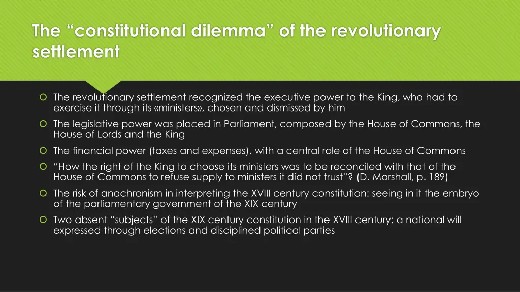 the constitutional dilemma of the revolutionary