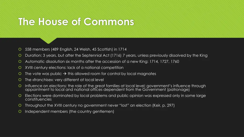 the house of commons