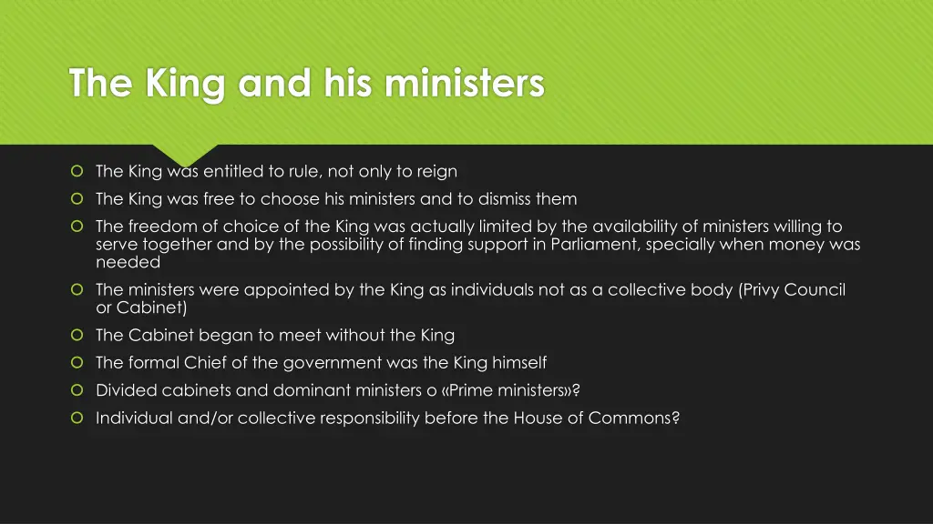 the king and his ministers