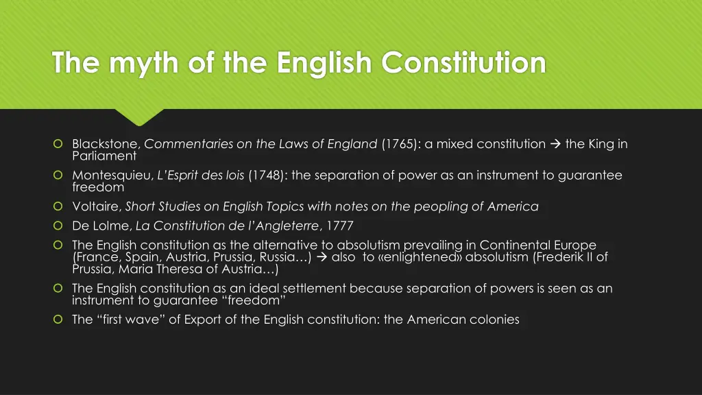 the myth of the english constitution