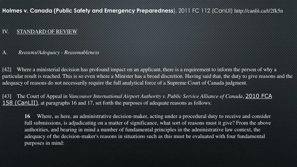 holmes v canada public safety and emergency