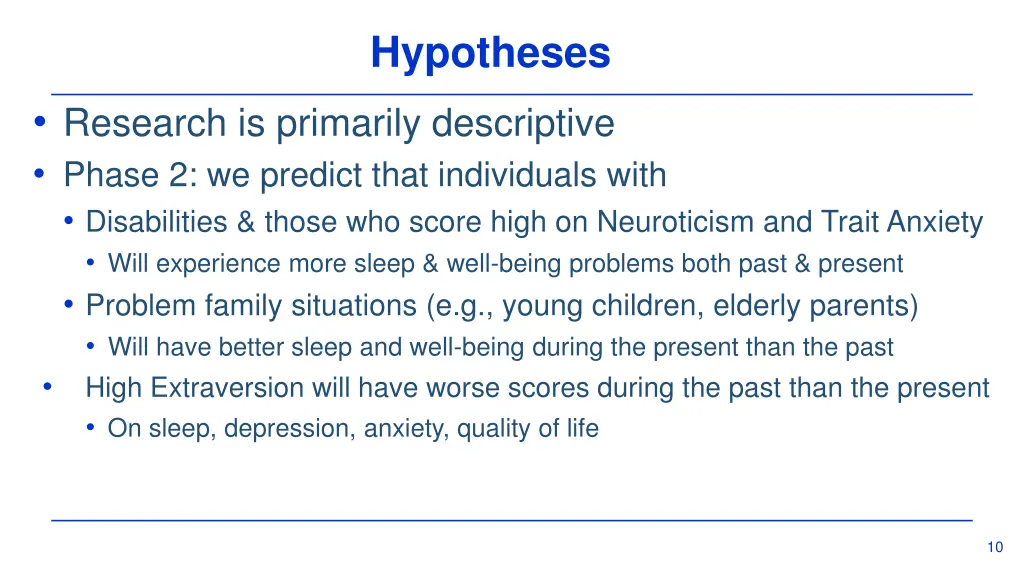 hypotheses