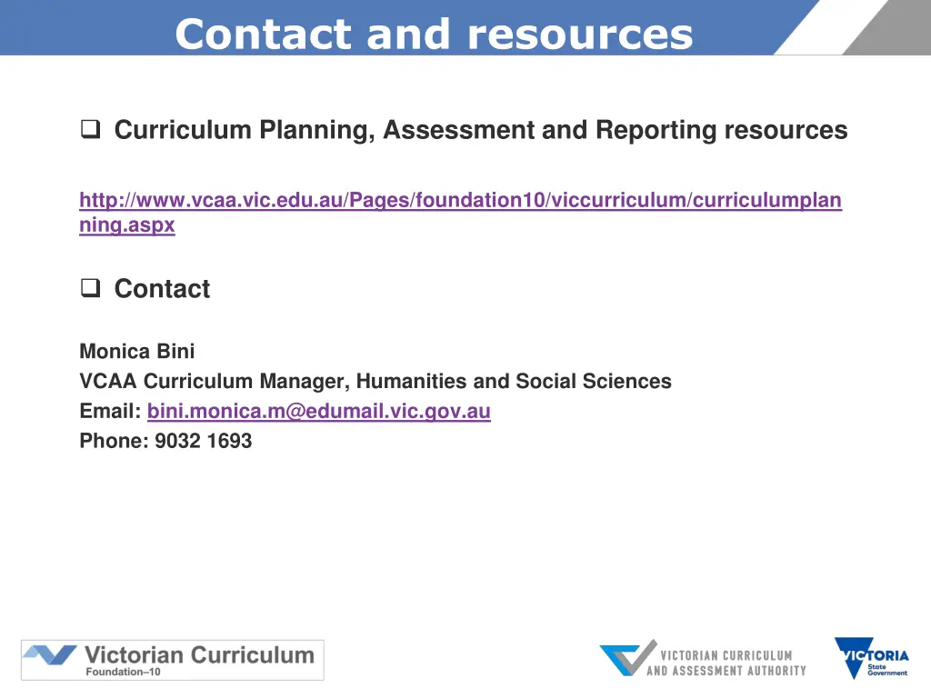 contact and resources