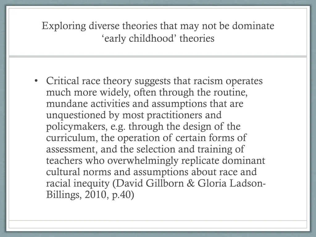 exploring diverse theories that