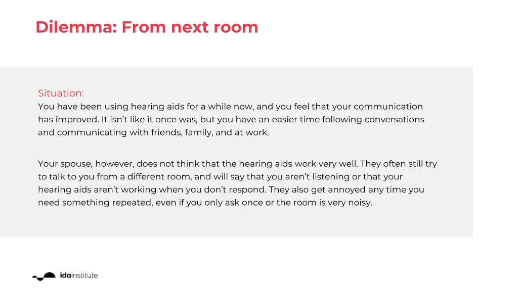 dilemma from next room