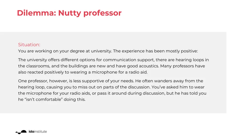 dilemma nutty professor