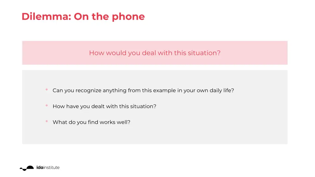 dilemma on the phone 1