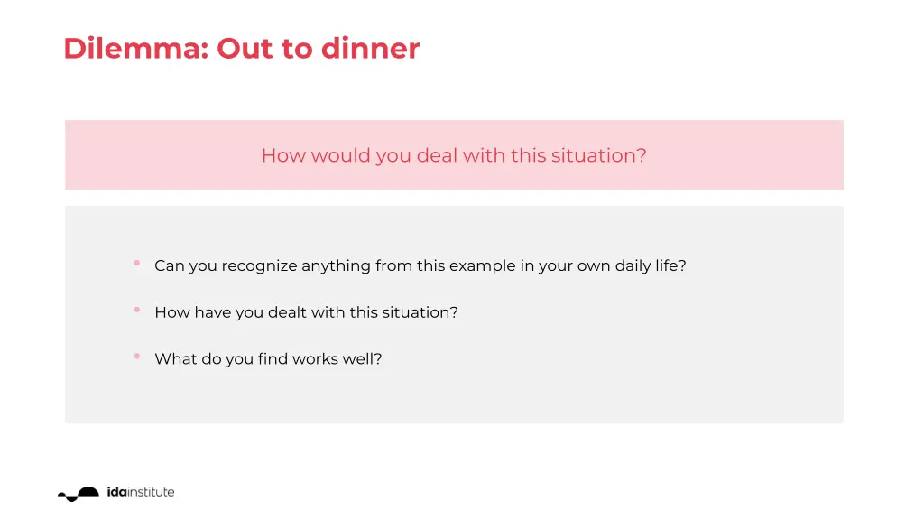 dilemma out to dinner 1