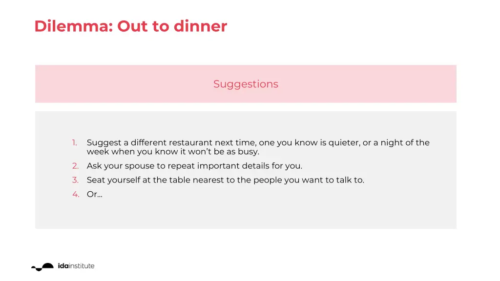 dilemma out to dinner 2