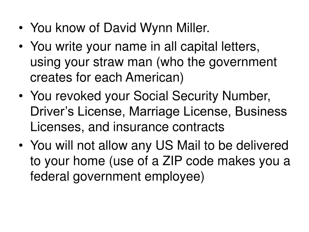 you know of david wynn miller you write your name