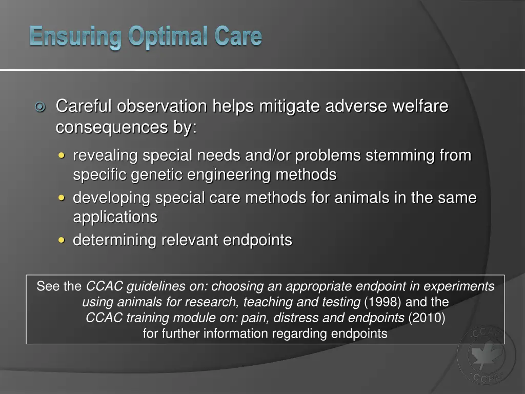 ensuring optimal care 1