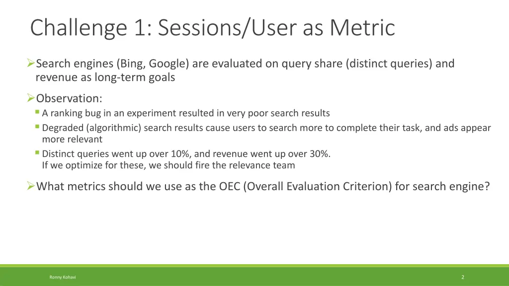 challenge 1 sessions user as metric