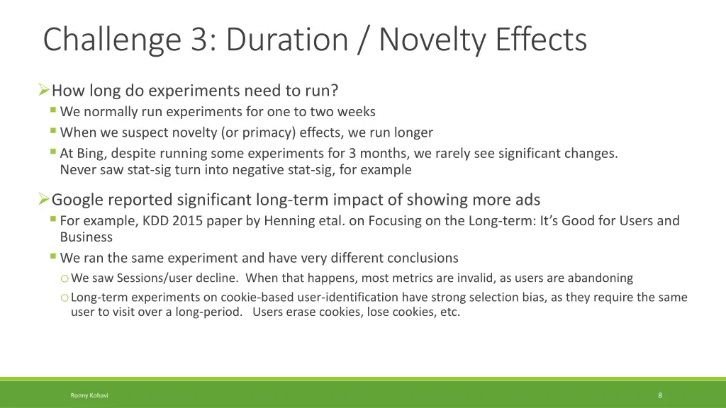 challenge 3 duration novelty effects