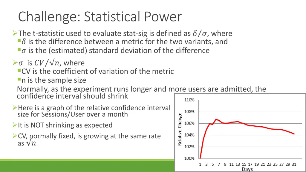 challenge statistical power the t statistic used