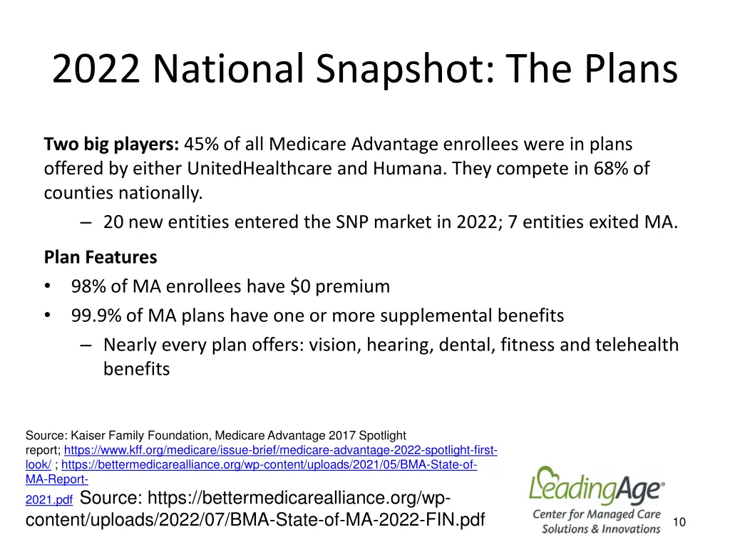 2022 national snapshot the plans