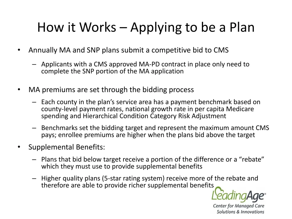 how it works applying to be a plan