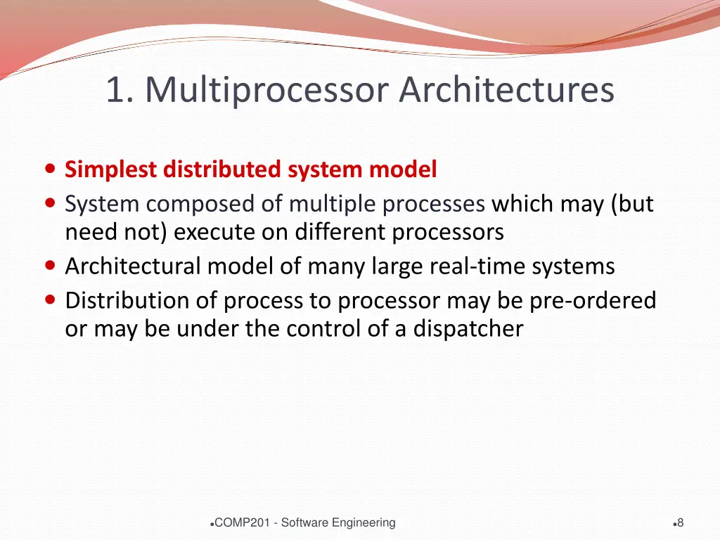 1 multiprocessor architectures