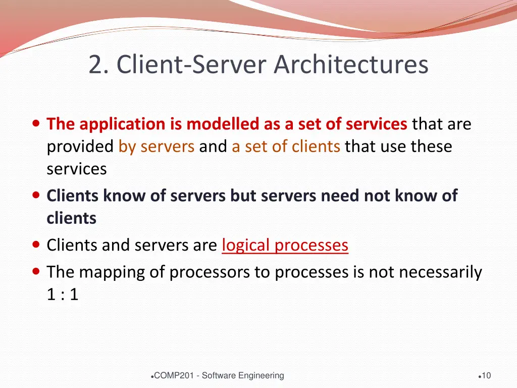 2 client server architectures