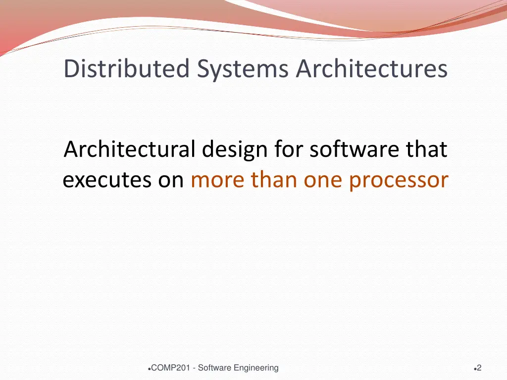 distributed systems architectures