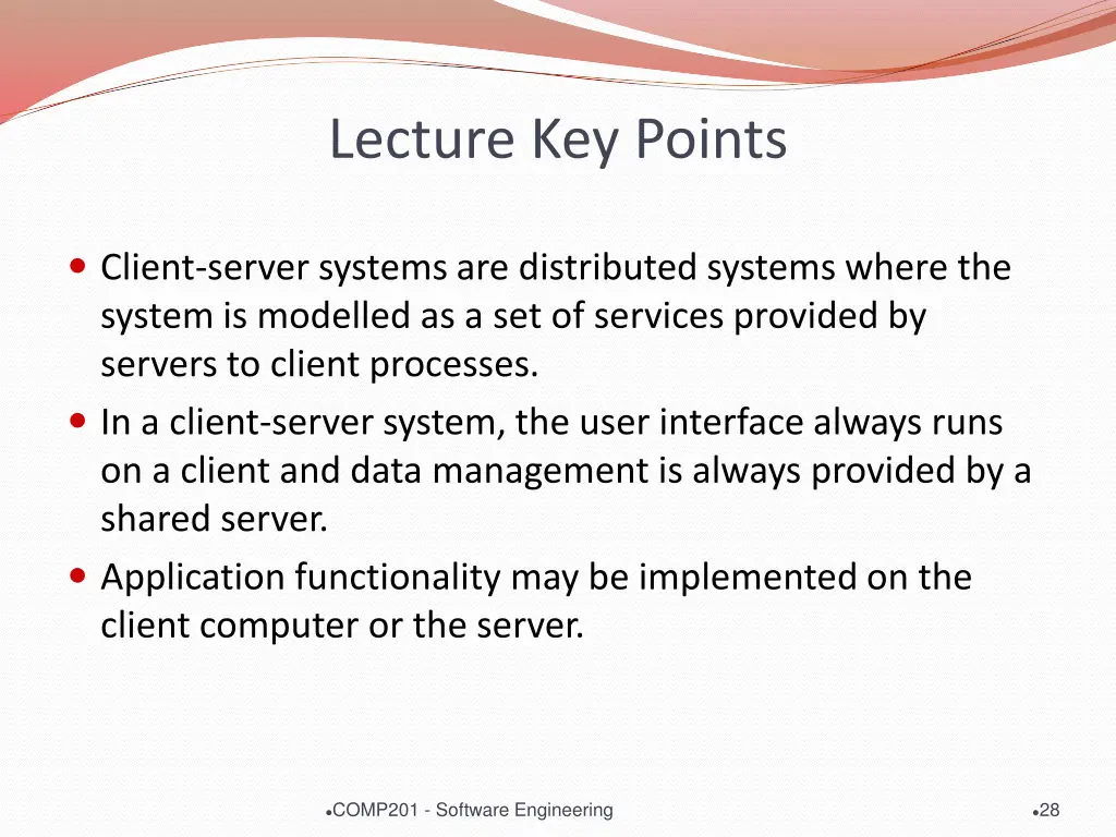 lecture key points