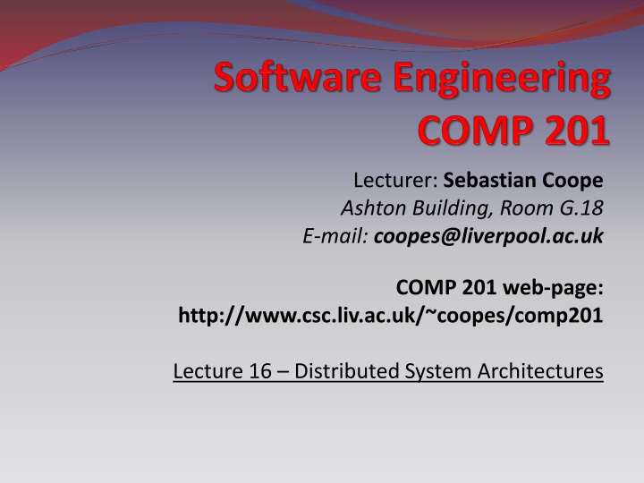lecturer sebastian coope ashton building room