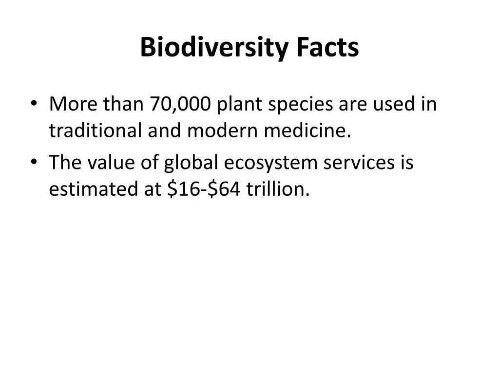 biodiversity facts