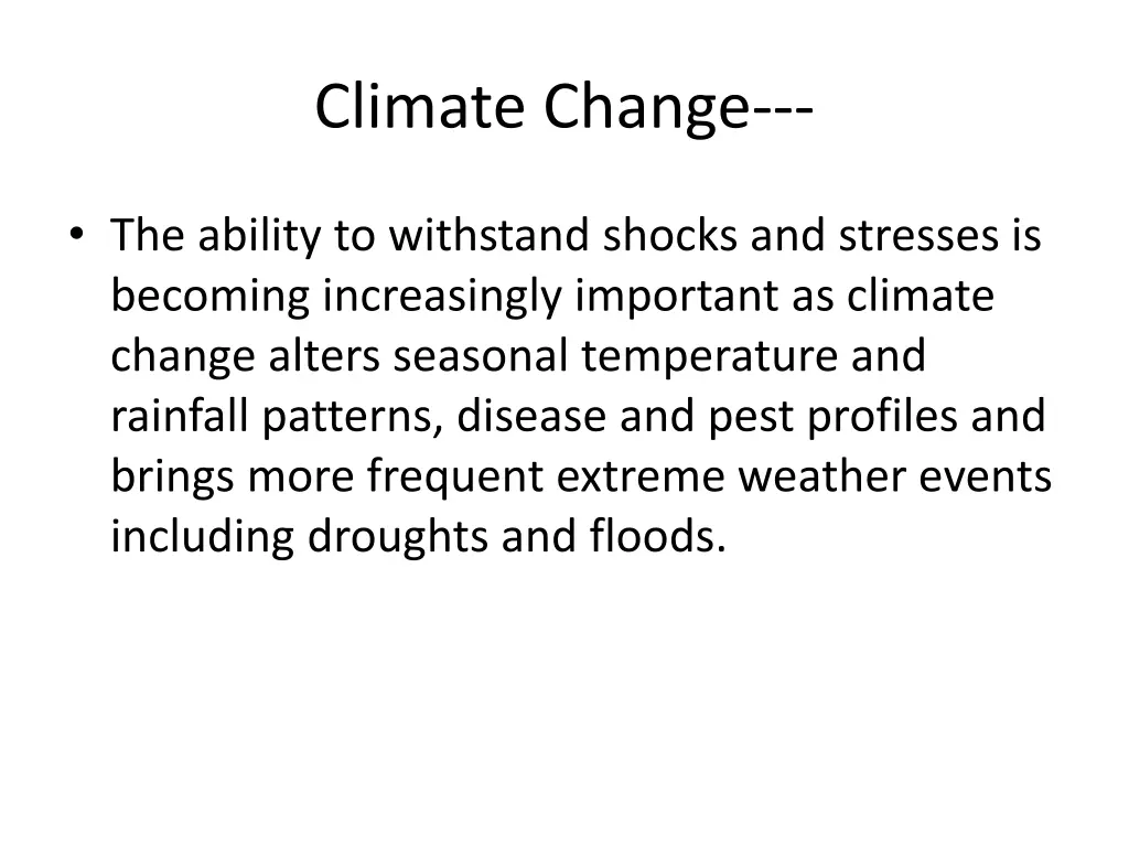 climate change