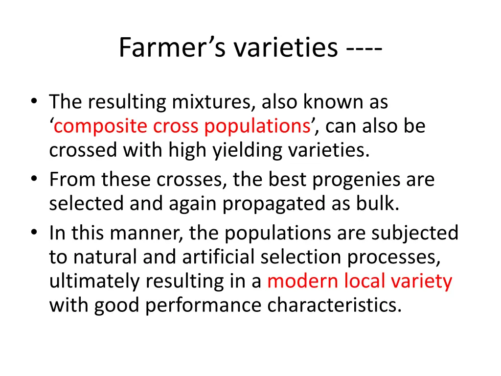 farmer s varieties