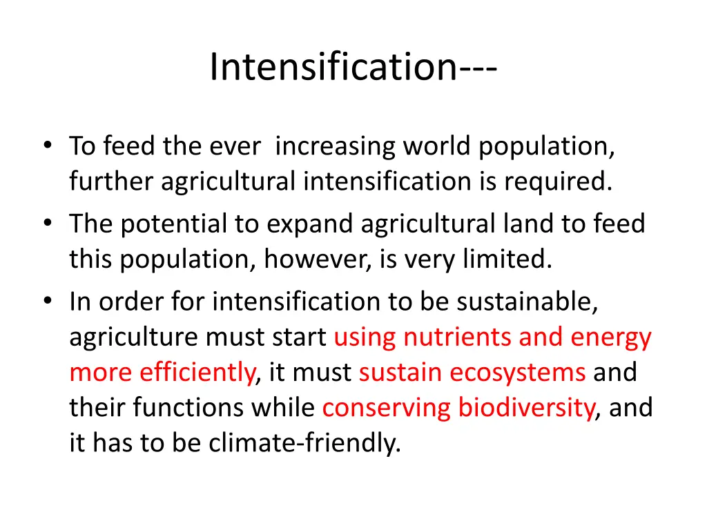 intensification