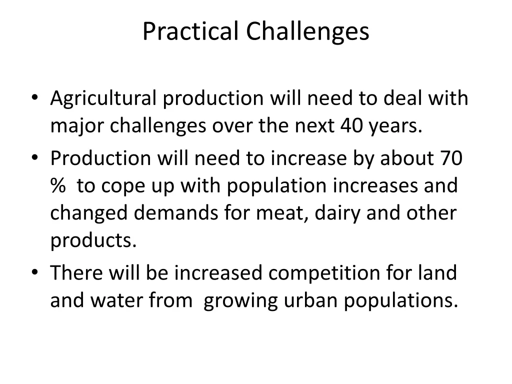 practical challenges