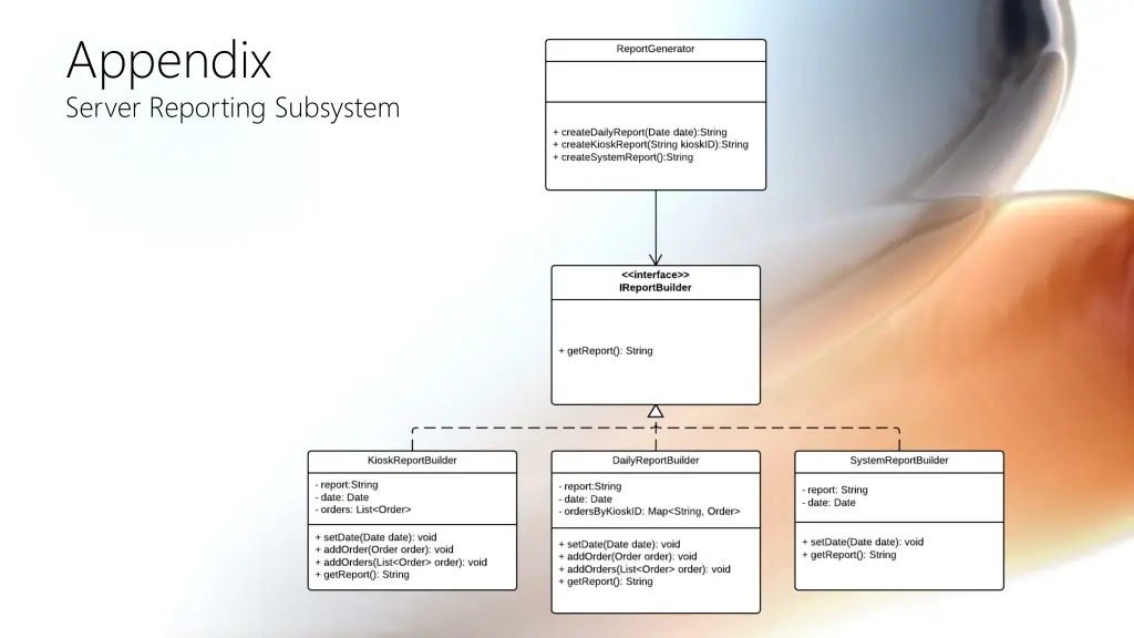 appendix server reporting subsystem